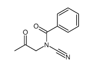 N-cyano-N-(2-oxopropyl)benzamide Structure