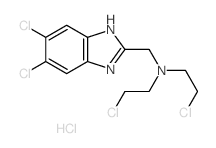 1H-Benzimidazole-2-methanamine,5,6-dichloro-N,N-bis(2-chloroethyl)-, hydrochloride (1:1) Structure