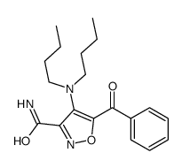 5-benzoyl-4-(dibutylamino)-1,2-oxazole-3-carboxamide结构式