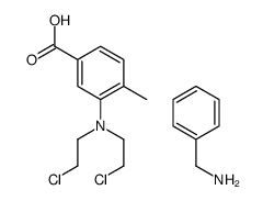 3-[bis(2-chloroethyl)amino]-4-methylbenzoic acid,phenylmethanamine Structure