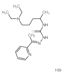 Hydrazinecarbothioamide,N-[4-(diethylamino)-1-methylbutyl]-2-[1-(2-pyridinyl)ethylidene]-, hydrobromide(1:2)结构式