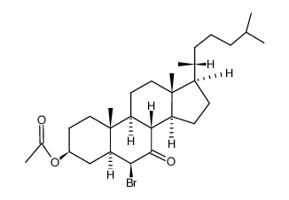 3β-acetoxy-6β-bromo-5α-cholestan-7-one结构式