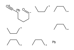 Adipic acid, bis(tetrabutylplumbyl) ester Structure