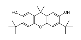 3,6-ditert-butyl-9,9-dimethylxanthene-2,7-diol结构式