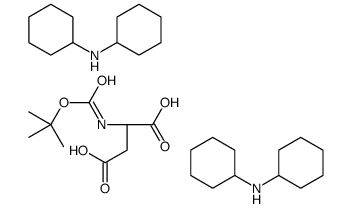 N-[(tert-butoxy)carbonyl]-L-aspartic acid, compound with dicyclohexylamine (1:2)结构式