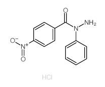 Benzoic acid, 4-nitro-,1-phenylhydrazide, hydrochloride (1:1) structure