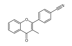 Benzonitrile, 4-(3-methyl-4-oxo-4H-1-benzopyran-2-yl)- (9CI) structure