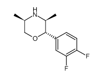 Morpholine, 2-(3,4-difluorophenyl)-3,5-dimethyl-, [2S-(2alpha,3ba,5ba)]- (9CI) structure