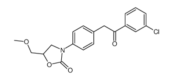 3-[4-[2-(3-chlorophenyl)-2-oxoethyl]phenyl]-5-(methoxymethyl)-1,3-oxazolidin-2-one Structure