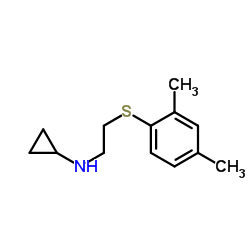 Cyclopropylamine, N-[2-(2,4-xylylthio)ethyl]- (8CI) structure