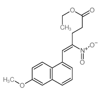 ethyl (Z)-5-(6-methoxynaphthalen-1-yl)-4-nitro-pent-4-enoate结构式