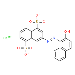 3-[(2-hydroxy-1-naphthyl)azo]naphthalene-1,5-disulphonic acid, barium salt结构式