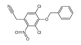 (4-benzyloxy-3,5-dichloro-2-nitrophenyl)acetonitrile结构式