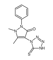 3H-Pyrazol-3-one, 4-(2,5-dihydro-5-thioxo-1H-tetrazol-1-yl)-1,2-dihydro-1,5-dimethyl-2-phenyl结构式