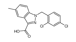 1-[(2,4-dichlorophenyl)methyl]-5-methylindazole-3-carboxylic acid Structure