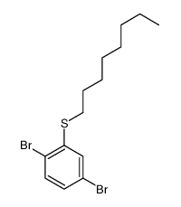 1,4-dibromo-2-octylsulfanylbenzene Structure