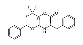 D-Phenylalanine, N-[(phenylmethoxy)carbonyl]-, 2,2,2-trifluoroethyl ester Structure