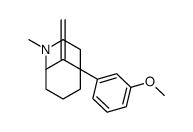 5-(3-methoxyphenyl)-2-methyl-9-methylidene-2-azabicyclo[3.3.1]nonane结构式