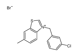 3-[(3-chlorophenyl)methyl]-6-methyl-1,3-benzothiazol-3-ium,bromide Structure