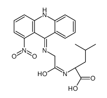 (2S)-4-methyl-2-[[2-[(1-nitroacridin-9-yl)amino]acetyl]amino]pentanoic acid结构式