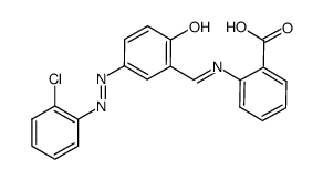 2-[5-(2-chlorophenyl) azo-2-hydroxy benzylidene amino]benzoic acid结构式