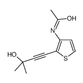 N-[2-(3-hydroxy-3-methylbut-1-ynyl)thiophen-3-yl]acetamide结构式