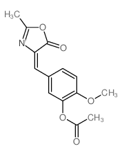 5(4H)-Oxazolone,4-[[3-(acetyloxy)-4-methoxyphenyl]methylene]-2-methyl-结构式