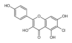 6-chloro-3,5,7-trihydroxy-2-(4-hydroxyphenyl)chromen-4-one Structure