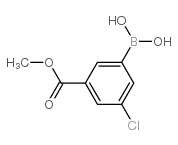 (3-Chloro-5-(methoxycarbonyl)phenyl)boronic acid structure