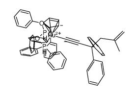 (η5-C5H5)(P(OPh3)3)(PPh3)Ru-CCC(Ph)2CH2C(Me)=CH2结构式