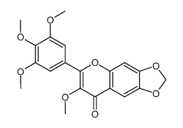 7-methoxy-6-(3,4,5-trimethoxy-phenyl)-[1,3]dioxolo[4,5-g]chromen-8-one结构式