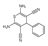 2,6-二氨基-4-苯基-4H-硫代吡喃-3,5-二甲腈结构式