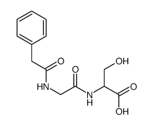 (2S)-3-hydroxy-2-[[2-[(2-phenylacetyl)amino]acetyl]amino]propanoic acid结构式