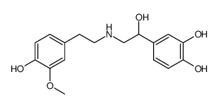 4-{1-Hydroxy-2-[2-(4-hydroxy-3-methoxy-phenyl)-ethylamino]-ethyl}-benzene-1,2-diol结构式