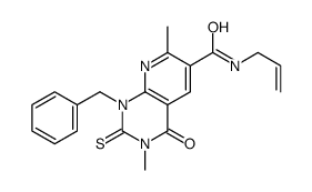 1-benzyl-3,7-dimethyl-4-oxo-N-prop-2-enyl-2-sulfanylidenepyrido[2,3-d]pyrimidine-6-carboxamide Structure