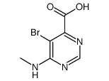 5-Bromo-6-(methylamino)pyrimidine-4-carboxylic acid结构式