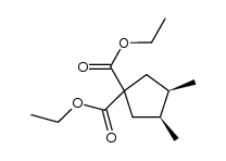 diethyl cis-3,4-dimethylcyclopentane-1,1-dicarboxylate Structure