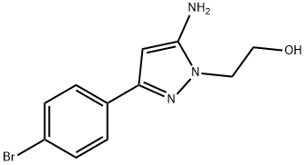 2-[5-amino-3-(4-bromophenyl)-1H-pyrazol-1-yl]ethan-1-ol结构式