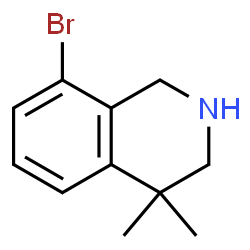 8-Bromo-4,4-dimethyl-1,2,3,4-tetrahydroisoquinoline结构式