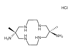 anti-6,13-diamino-6,13-dimethyl-1,4,8,11-tetra-azacyclotetradecane-hexahydrochloride dihydrate Structure