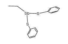 diphenyl ethylstibonodithioite Structure