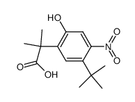 2-(5-tert-butyl-2-hydroxy-4-nitrophenyl)-2-methylpropanoic acid Structure