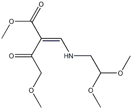 methyl 2-(((2,2-dimethoxyethyl)amino)methylene)-4-methoxy-3-oxobutanoate结构式