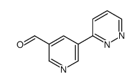 5-pyridazin-3-ylpyridine-3-carbaldehyde结构式