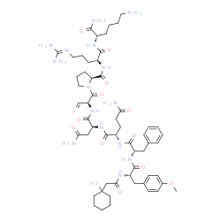 argipressin, beta-mercapto-beta, beta-cyclopentamethylenepropionic acid(1)-O-methyl-Tyr(2)-LysNH2(9)- structure