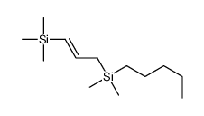 1-Trimethylsilyl-3-(dimethyl-n-pentylsilyl)propene structure