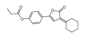 [4-(4-cyclohexylidene-5-oxofuran-2-yl)phenyl] propanoate结构式