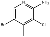 2-氨基-5-溴-3-氯-4-甲基吡啶结构式