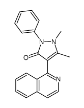 4-isoquinolin-1-yl-1,5-dimethyl-2-phenyl-1,2-dihydro-pyrazol-3-one Structure