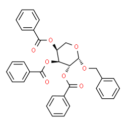 Benzyl β-L-arabinopyranoside tribenzoate结构式